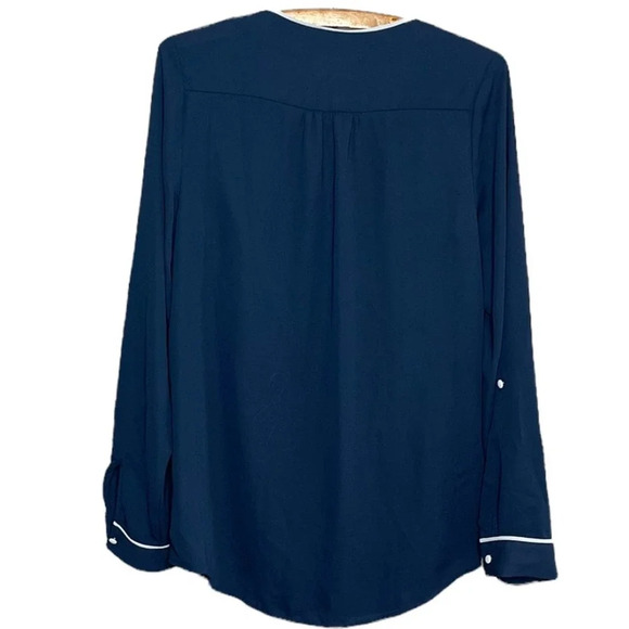 ModCloth Women’s Long Sleeve Blue Blouse Size Small - Picture 7 of 7